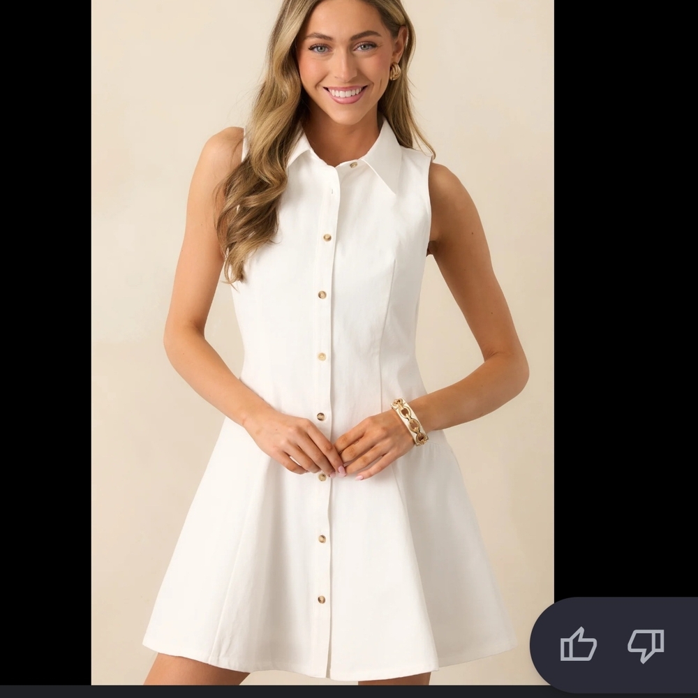 Elegant White Sleeveless Dress